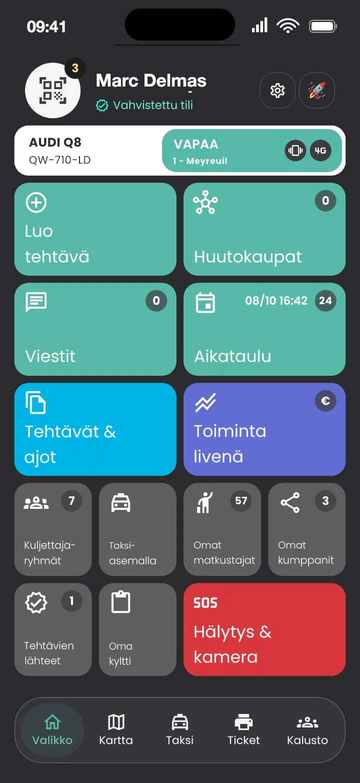 Valikkonäkymä
