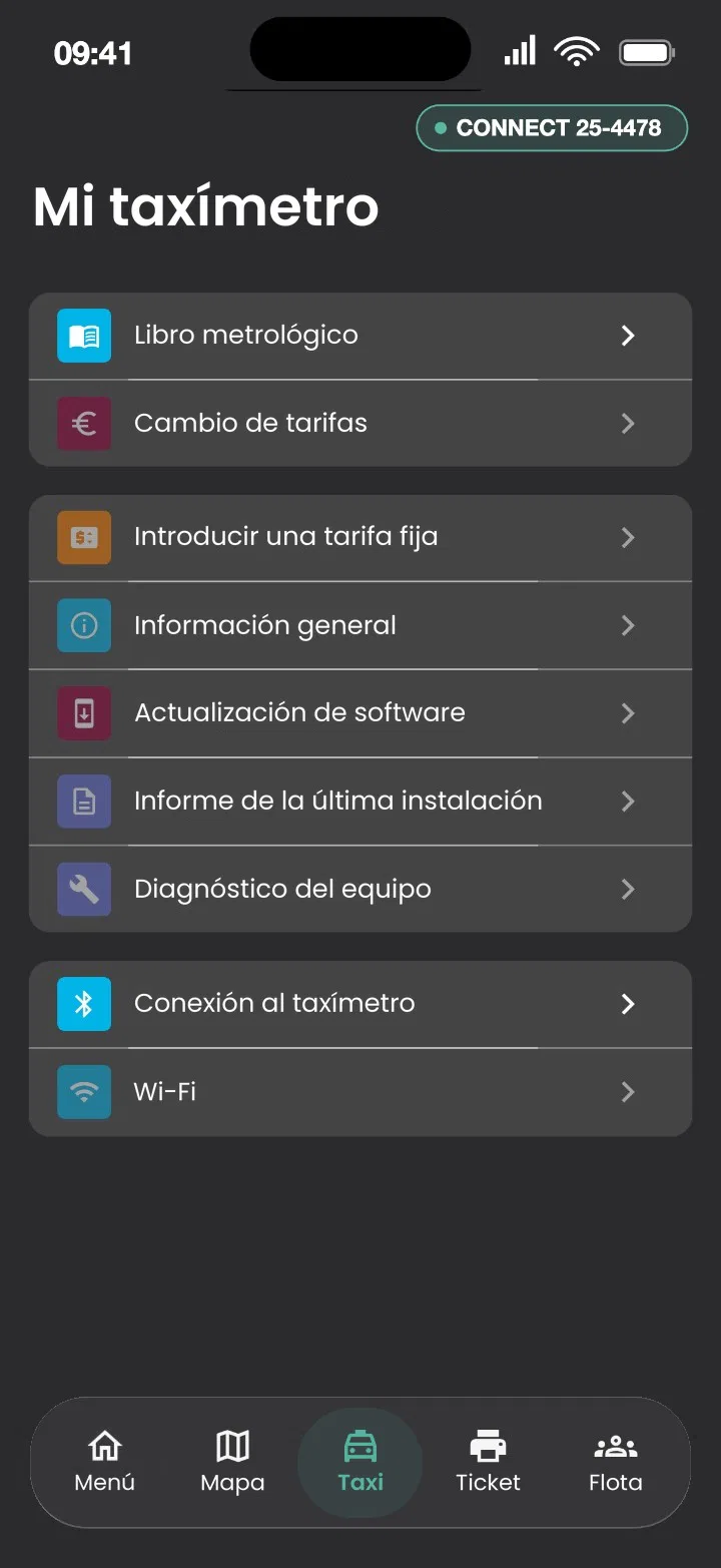 Pantalla Mi taxímetro