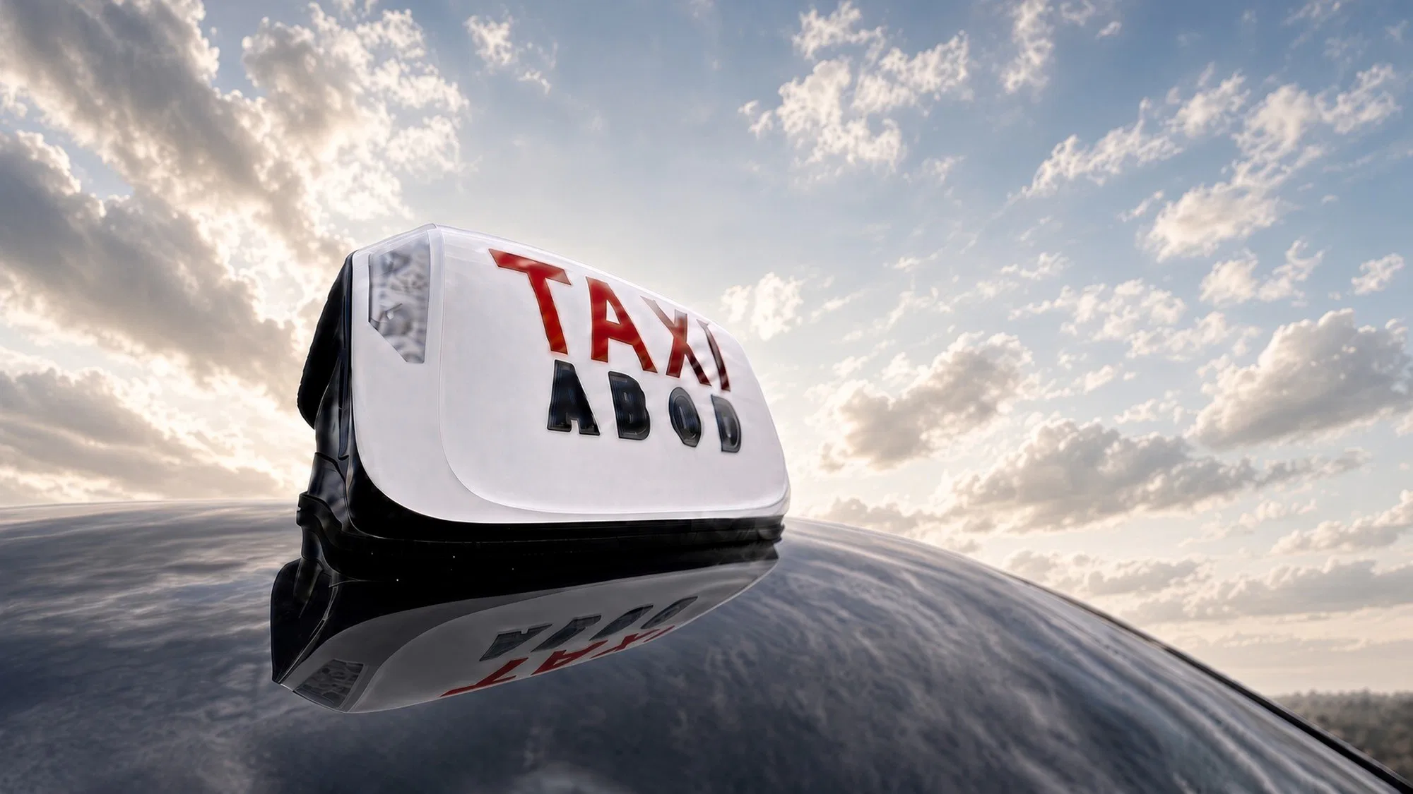 Lumineux AIRJAWS MINI sur un toit de taxi